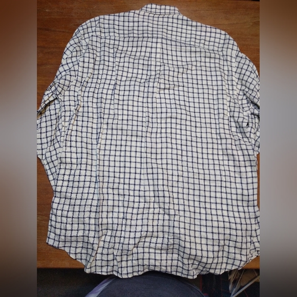 Eremenegildo Zegna Men's Collared Shirt, Sz XL 100% Linen Cream with Blue… - Picture 5 of 12